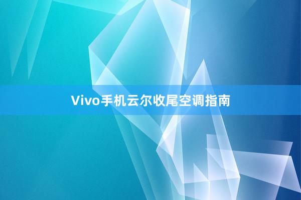 Vivo手机云尔收尾空调指南